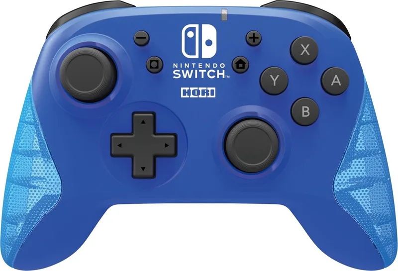 Draadloze Pro Controller - Officieel Gelicenseerd - Nintendo Switch + Lite de Hori, Bleu – jaquette