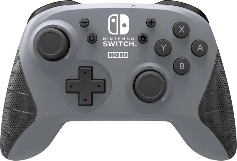 Draadloze Pro Controller - Officieel Gelicenseerd - Nintendo Switch + Lite van Hori, Grijs – cover