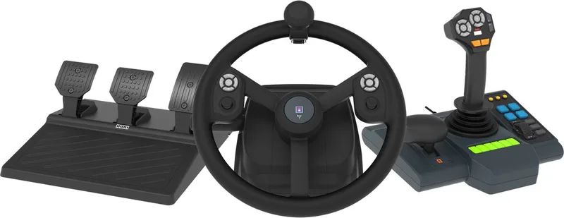 Farming Control System for PC (Windows 11/10) for Farming Simulator with Full-Size Steering Wheel, Control Panel + Pedals van Hori – cover
