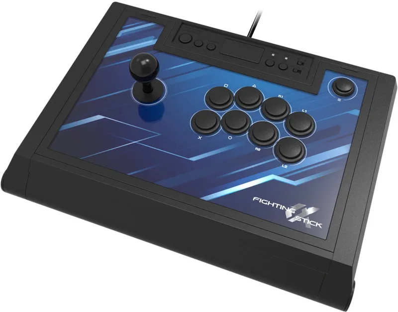 Fighting Stick Alpha voor PlayStation®5, PlayStation®4 en PC - Officieel gelicentieerd door Sony van Hori, Zwart – cover