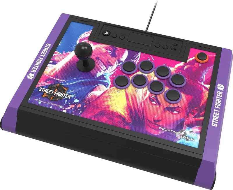 Fighting Stick Alpha voor PlayStation®5, PlayStation®4 en PC - Street Fighter VI - Officieel gelicentieerd door Sony en Capcom van Hori, Zwart – cover