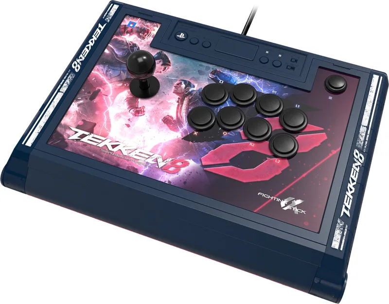 Fighting Stick Alpha voor PlayStation®5, PlayStation®4 en PC - Tekken 8 - Officieel gelicentieerd door Sony en Brandai-Namco van Hori, Zwart – cover