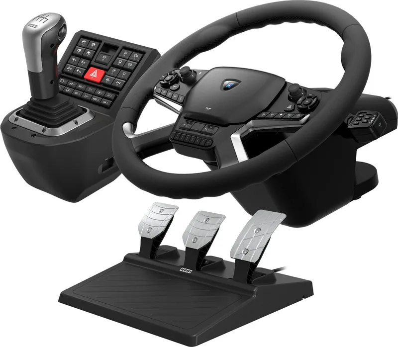Hori Force Feedback Truck Control System PC-Lenkrad van Hori, Zwart – cover