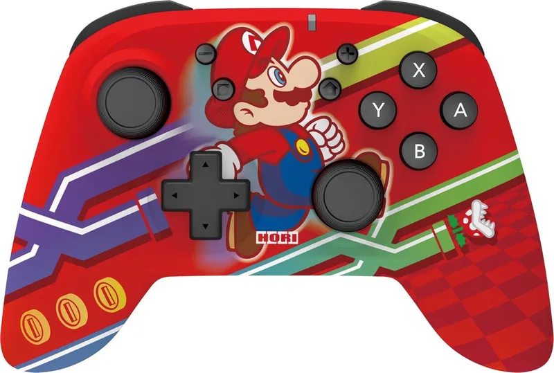 HORIPAD Draadloze Nintendo Switch Controller - Super Mario - Officieel gelicentieerd door Nintendo de Hori, Rouge – jaquette