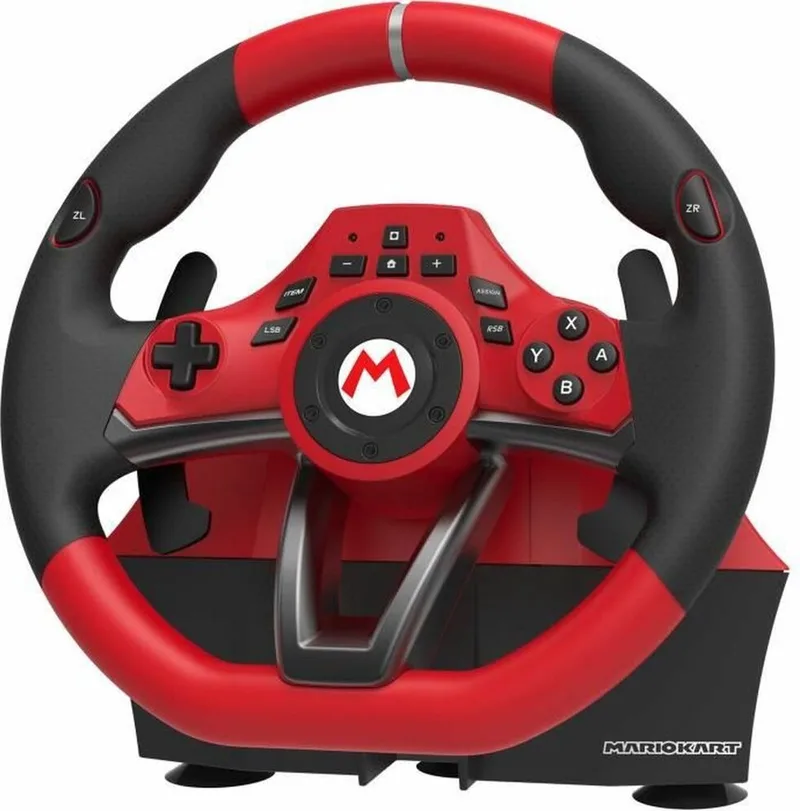 Mario Kart Racing Wheel Pro Deluxe - Nintendo Switch Racing Wheel - Officieel gelicentieerd door Nintendo van Hori – cover