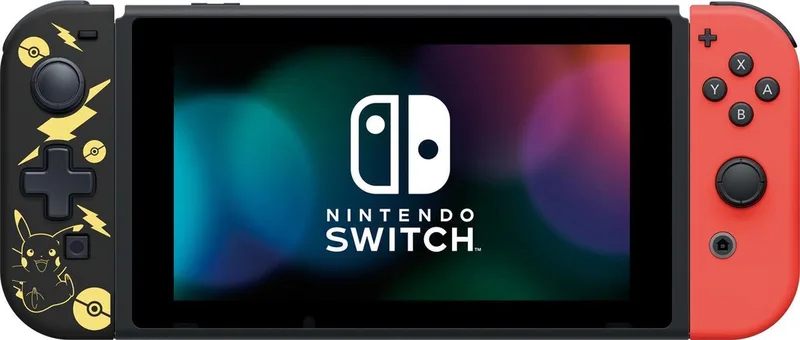 Officieel licensed D-Pad Controller - Officieel Gelicenseerd - Geschikt voor Nintendo Switch - Pikachu Zwart/Goud design by Hori, Black – cover