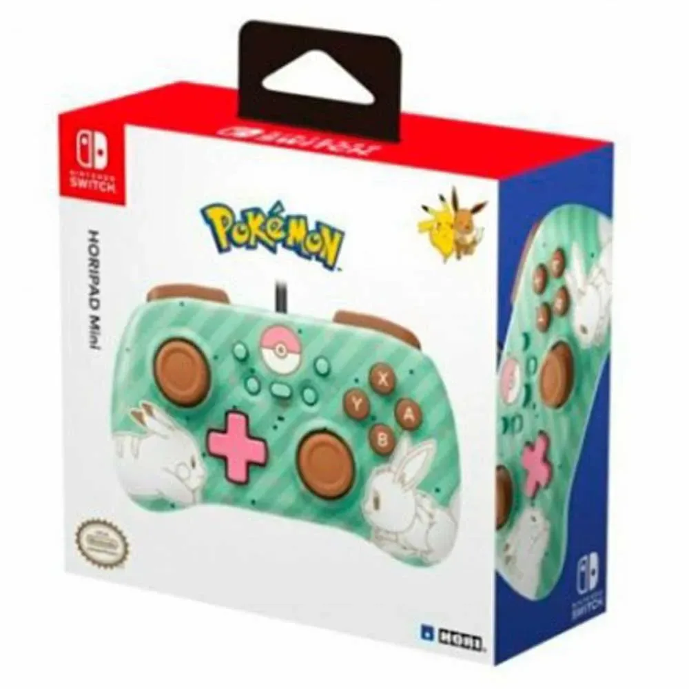 Manette Nintendo Switch Pikachu Eevee Mini de Hori – jaquette
