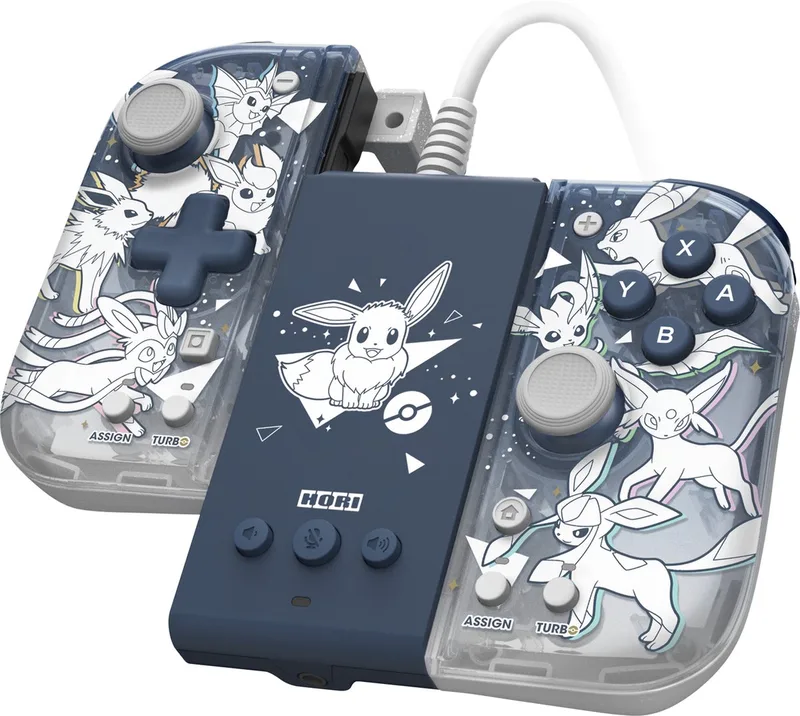 Split Pad Compact Controller Attachment Set - Eevee Evolutions - Nintendo Switch & Switch OLED by Hori, Grey – cover