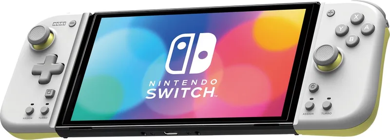 Split Pad Pro Compact - Switch Controller - Licht Grijs/Geel - Nintendo Switch/Switch OLED by Hori, Grey, Yellow – cover