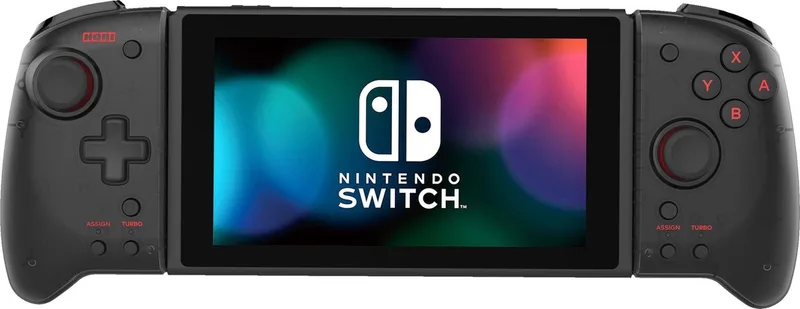 Split Pad Pro handheld controller voor Nintendo Switch en Nintendo Switch OLED - Zwart - Officieel gelicentieerd door Nintendo van Hori, Transparent Black – cover