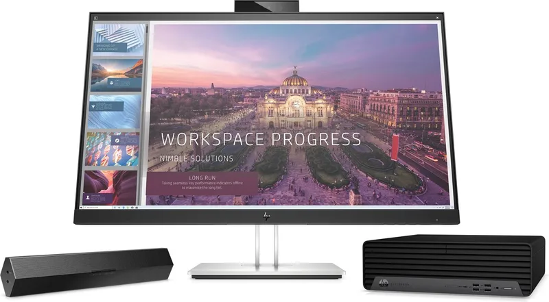 E24d G4 FHD USB C Docking Monitor by HP, Black – cover