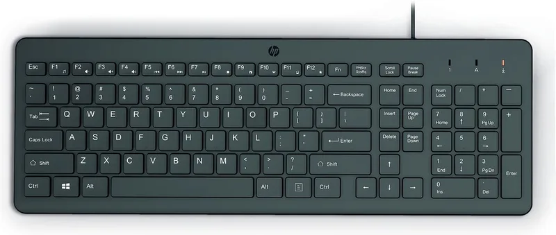HP 150 - Bedraad Toetsenbord - Zwart van HP, Zwart, US – cover