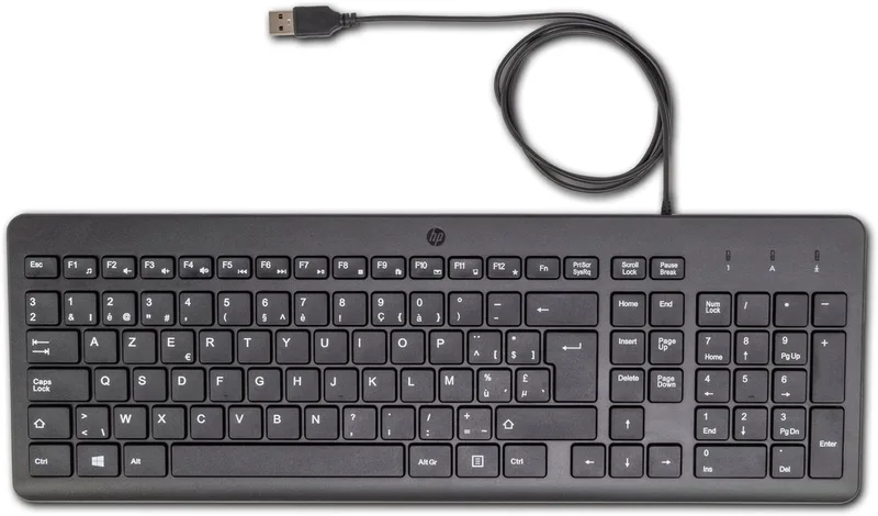 HP 150 Wired - Toetsenbord - Zwart by HP, Black, AZERTY – cover