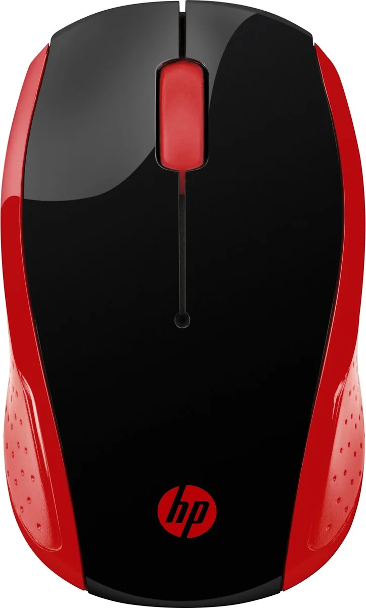 HP 200 - Draadloze muis - Rood van HP, Zwart – cover