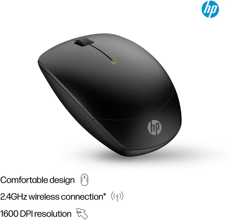 HP 230 Slim - Draadloze Muis - Stille Knoppen - 1600 DPI - Optische Sensor van HP, Zwart – cover