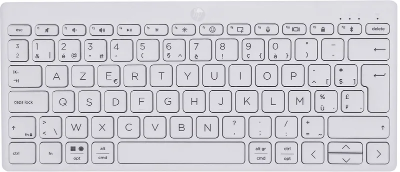 HP 350 Compact - Toetsenbord - Multi-Device - Bluetooth Keyboard - Wit de HP, Blanc, BE – jaquette