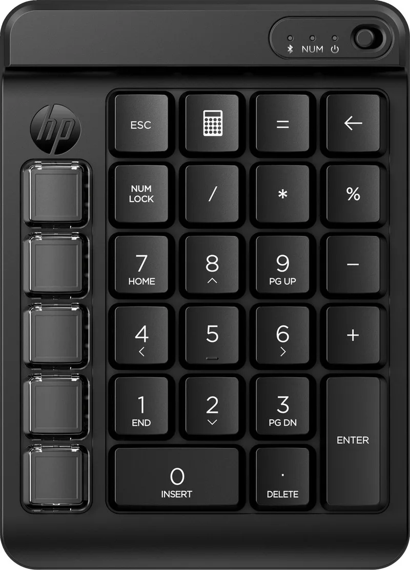 HP 430 - Draadloos Numeriek Toetsenbord - Programmeerbaar - Bluetooth- Macrotoetsen - Zwart van HP, Zwart – cover