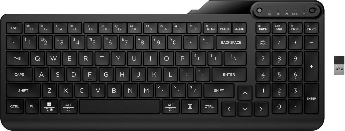 HP 475 dual-mode draadloos toetsenbord de HP, Noir – jaquette