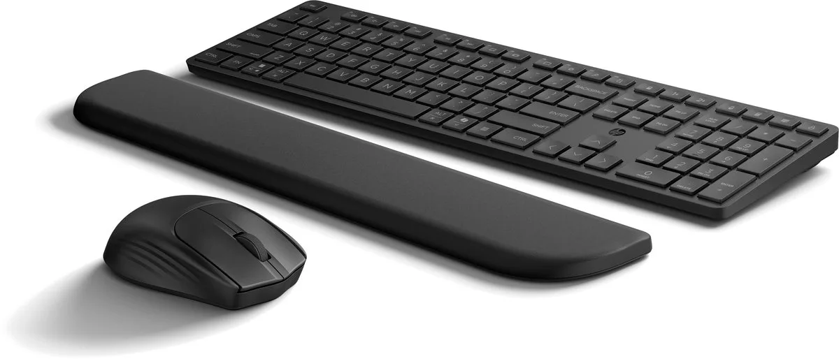 multi-device dual-mode muis- en toetsenbordcombinatie met polssteun 580C van HP, Zwart – cover