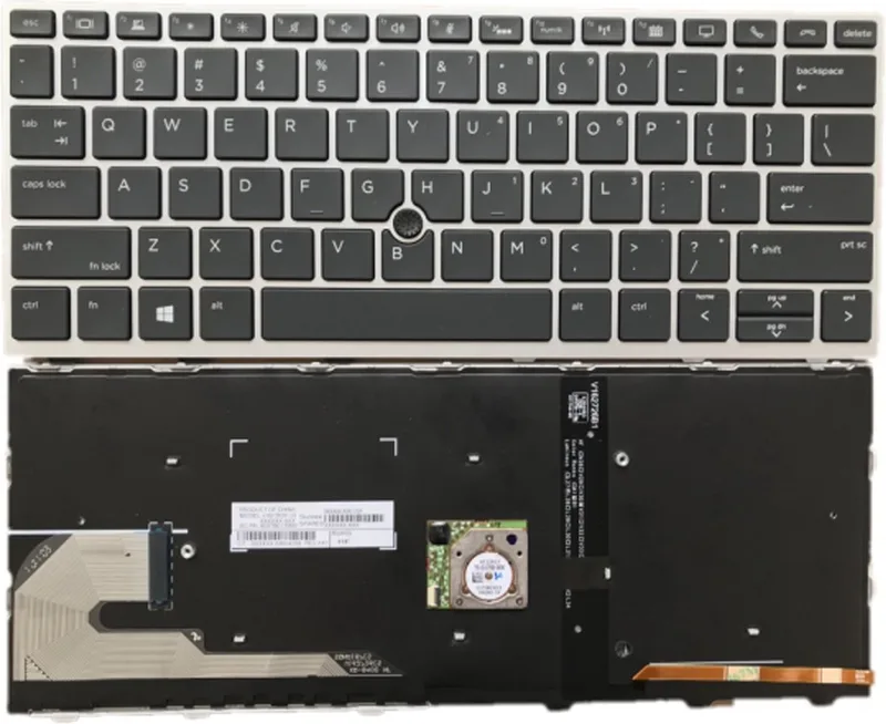 Notebook keyboard for HP Elitebook 730 G5 830 G5 with backlit pointstick Assemble de HP – jaquette