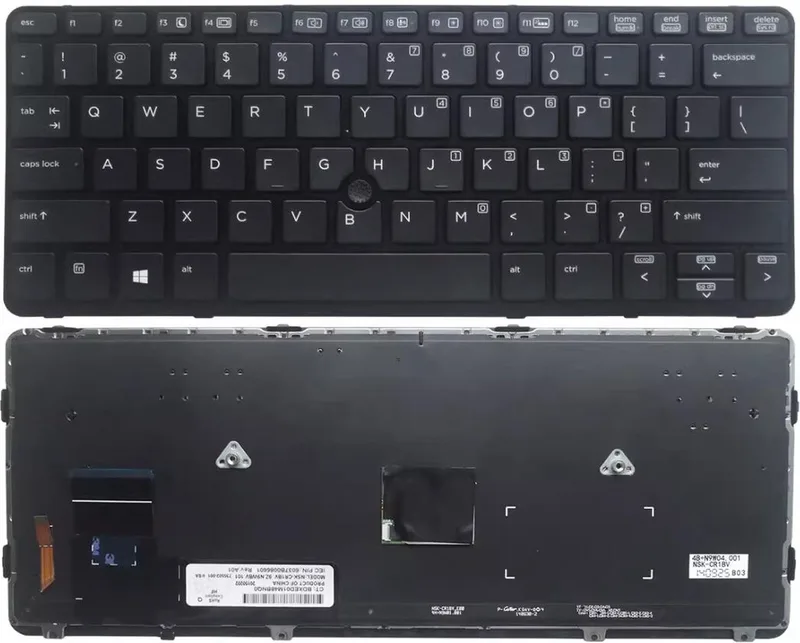 Notebook keyboard for HP Elitebook 820 G1 820 G2 720 G1 720 G2 with pointstick with frame backlit de HP – jaquette