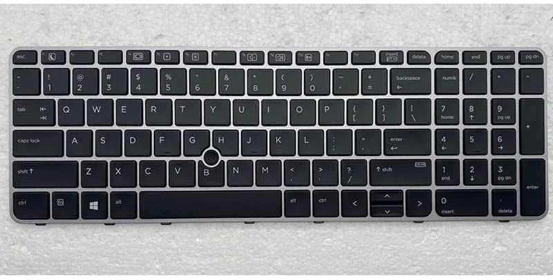 Notebook keyboard for HP EliteBook 850 G3 G4 ZBook 15u G3 with pointer silver frame backlit OEM de HP – jaquette
