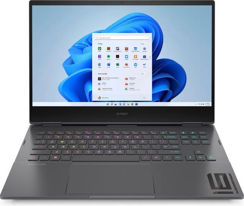 OMEN 16-n0012nb AMD Ryzen™ 7 6800H Laptop 40,9 cm (16.1") Full HD 16 GB DDR5-SDRAM 1 TB SSD NVIDIA GeForce RTX 3070 Ti Wi-Fi 6 (802.11ax) Windows 11 Home Zwart AZERTY by HP, Silver, AZERTY – cover