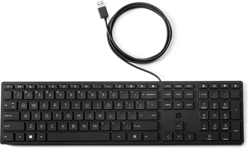Slimline L96909-L31 – Toetsenbord – Bedraad – Zwart by HP, Black, US – cover