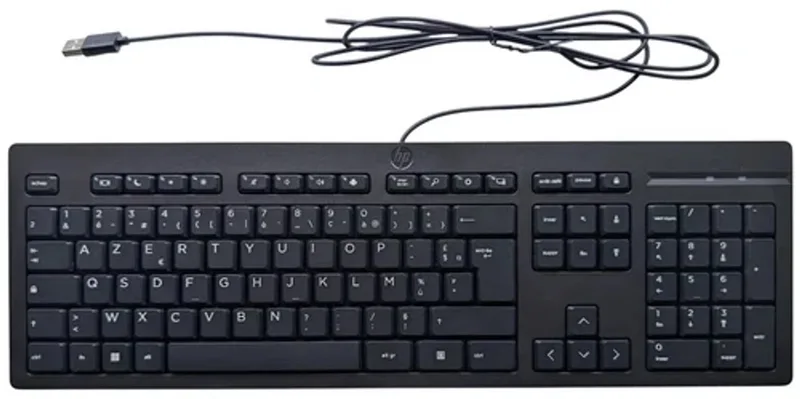 Toetsenbord 125, Bedraad, Lay-out by HP, Black, AZERTY – cover
