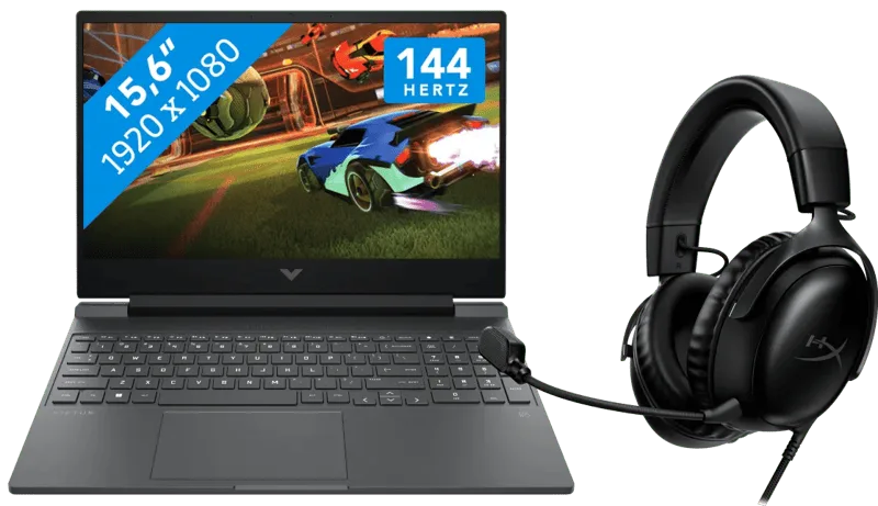 VICTUS 15-fa2975nd + HyperX Cloud III Wired Gaming Headset de HP – jaquette
