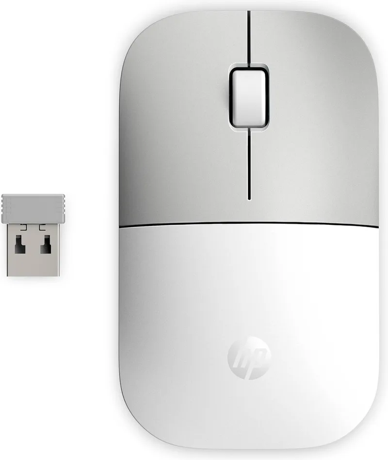Z3700 keramisch witte draadloze muis van HP, Zilver – cover