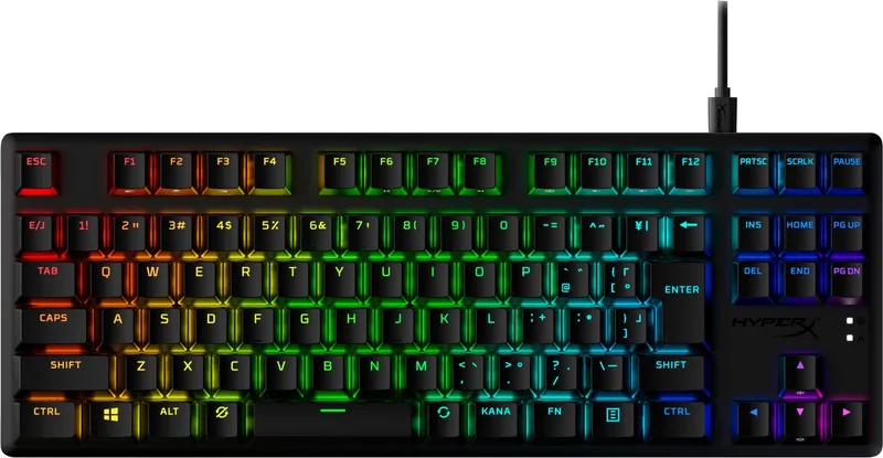 Alloy Origins Core PBT HX Red - Mechanisch Tenkeyless Gaming Toetsenbord met RGB & Duurzame PBT-Keycaps AZERTY FR Layout de HyperX, Noir, FR – jaquette