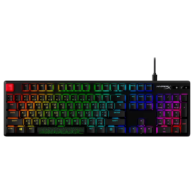 Alloy Origins Mechanische Gaming-Tastatur HX Red de HyperX, DE – jaquette