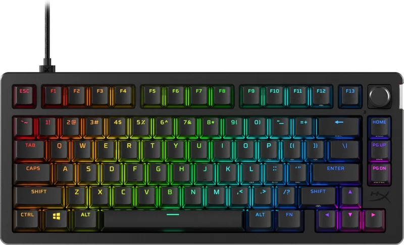 Alloy Rise 75 - Mechanisch Gaming Toetsenbord - US QWERTY by HyperX, Black, US – cover