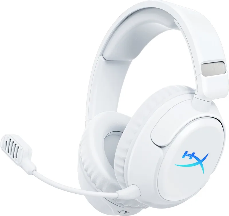 Cloud Flight 2 – Draadloze Gaming Headset met RGB Covers, tot 100u batterijduur, 2.4GHz & Bluetooth –Multi‑Platform by HyperX, White – cover