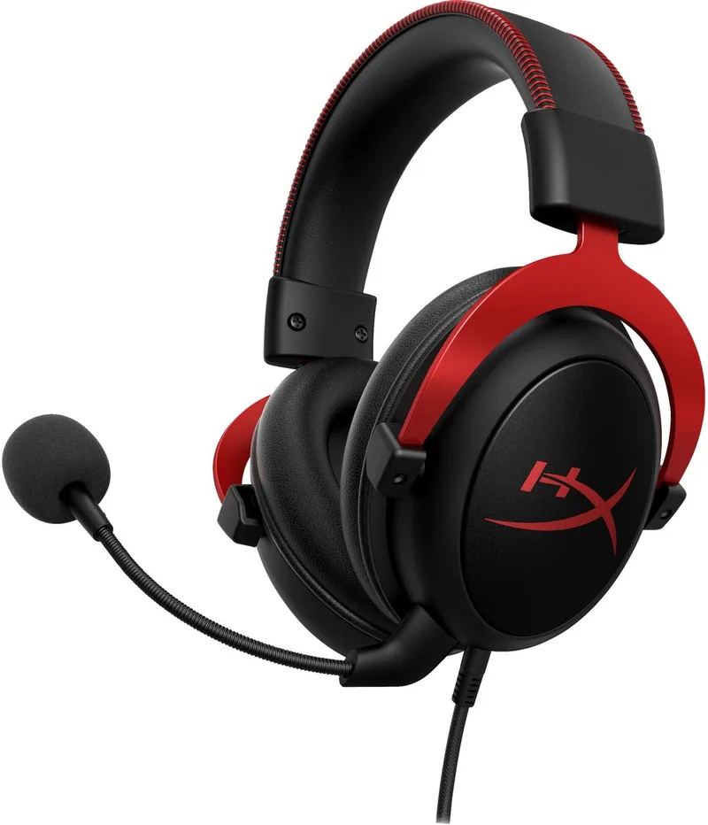 Cloud II - Bedrade Gaming Headset - Geschikt voor PC/PS5/PS4/Switch - Rood van HyperX, Zwart – cover