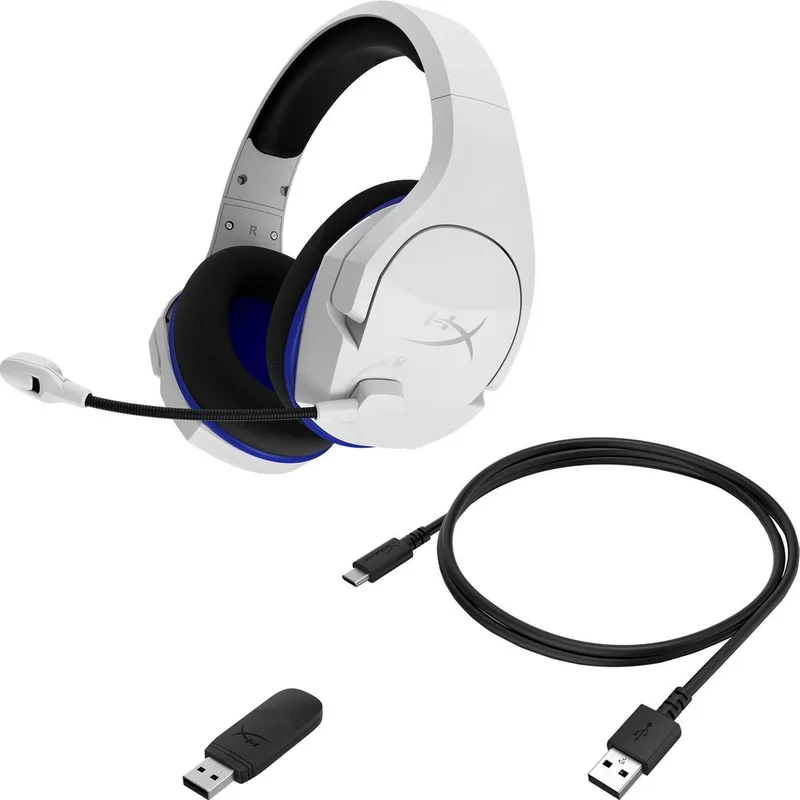 Cloud Stinger Core Draadloze Gaming Headset - PS5/PS4/PS4 Pro/PC de HyperX, Blanc – jaquette