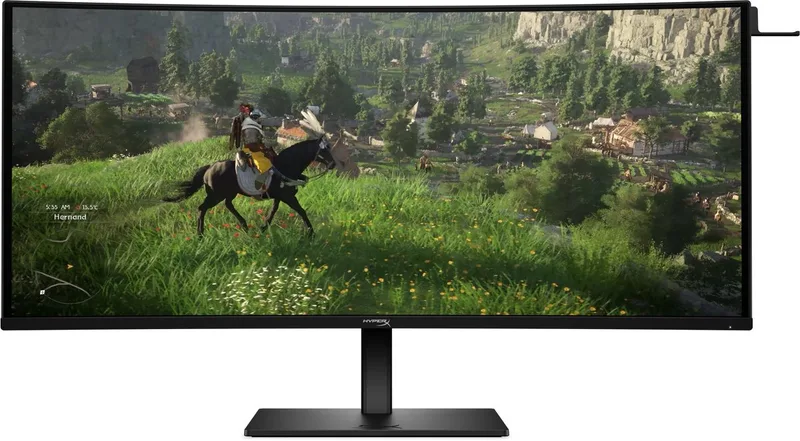 OMEN OLED 34 Curved Gaming Monitor - 34 Inch WQHD - 360Hz - QD-OLED - USB-C - KVM Switch - HDR500- aRGB van HyperX, Zwart – cover
