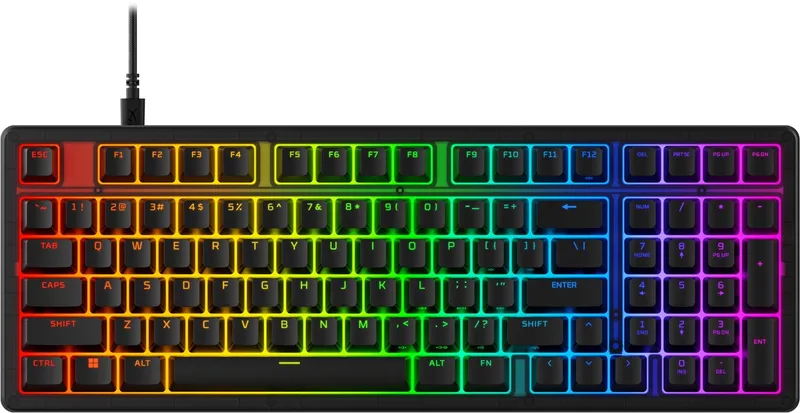 Origins 2 1800 – Full‑size mechanisch gaming‑toetsenbord – Compact 1800‑layout – RGB – US QWERTY van HyperX, Zwart, US – cover