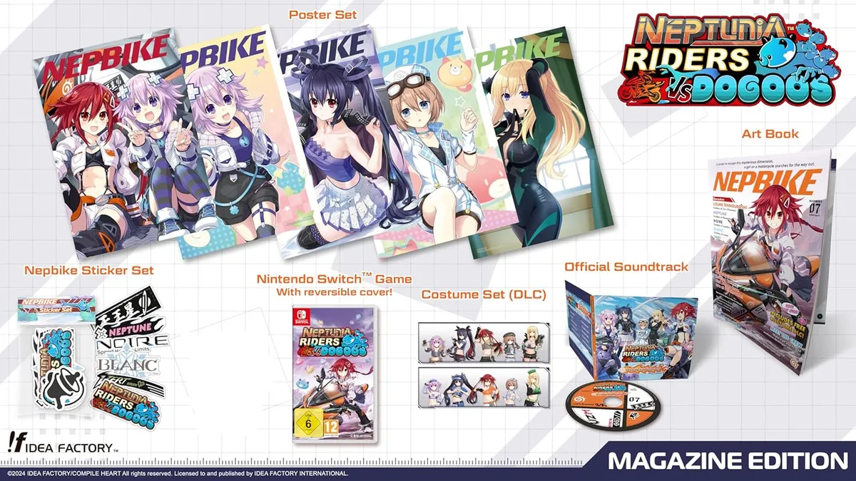 Neptunia Riders VS Dogoos Magazine Edition de Idea Factory, Nintendo Switch – jaquette
