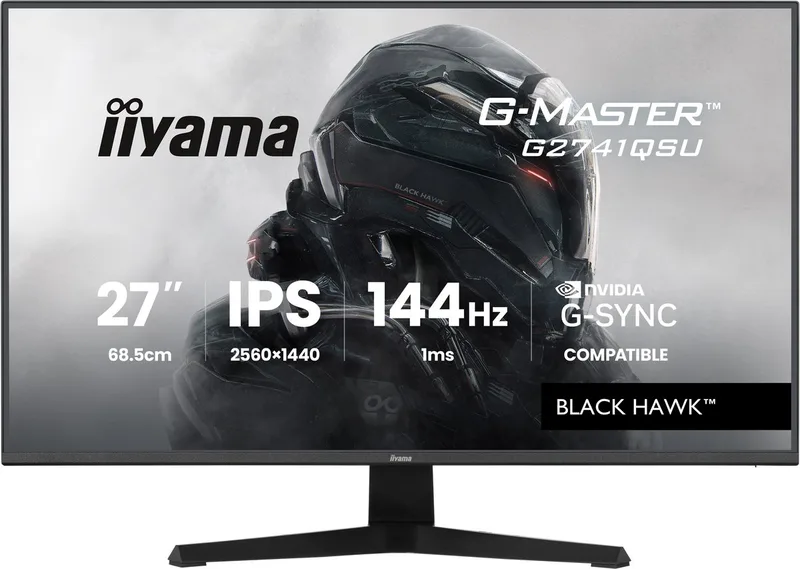 G-Master G2741QSU-B1 Black Hawk - 27 inch - QHD - IPS - 144 Hz by iiyama, Black – cover