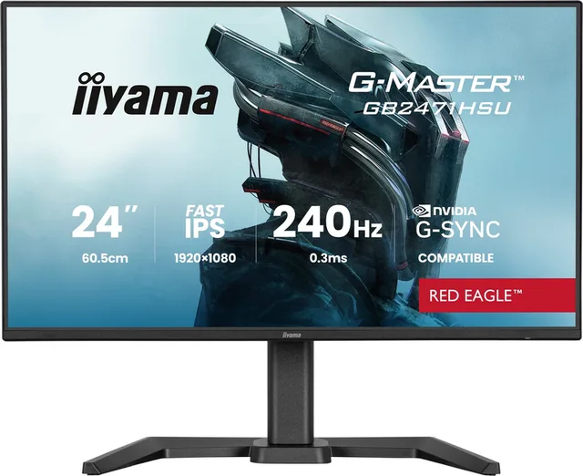 G-Master GB2471HSU-B1 Red Eagle - 24 inch - Full HD - IPS - 240 Hz - Verstelbaar - G-Sync compatible