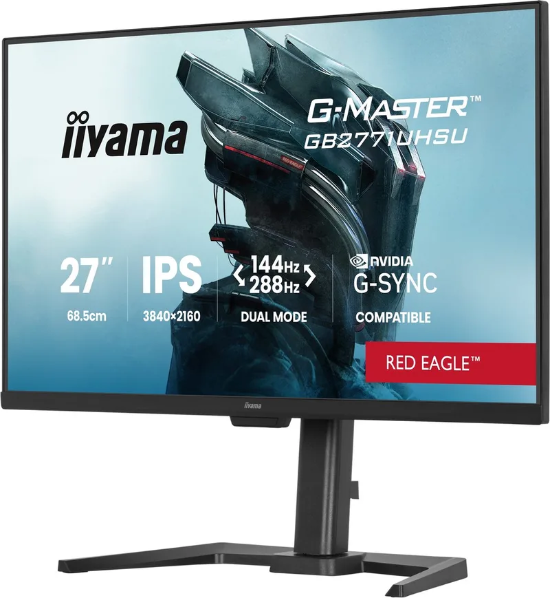 G-Master GB2771UHSU-B1 Red Eagle - 27 inch - 4K - IPS - 144 Hz - Verstelbaar - HDR 400 - G-Sync Compatible by iiyama, Black – cover