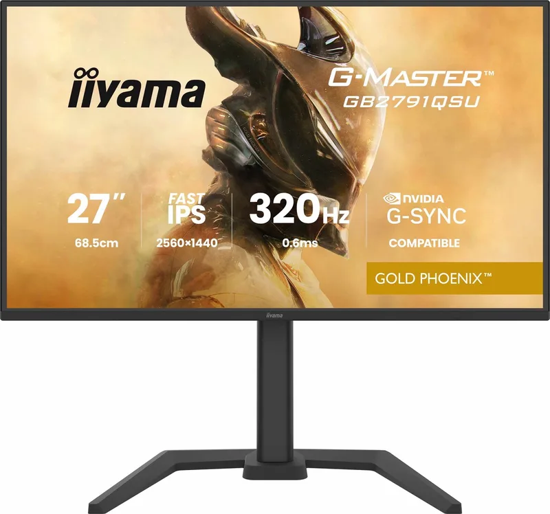 G-Master GB2791QSU-B1 Gold Phoenix - 27 inch - QHD - IPS - 320 Hz - verstelbaar - HDMI 2.1 - HDR10 by iiyama, Black – cover