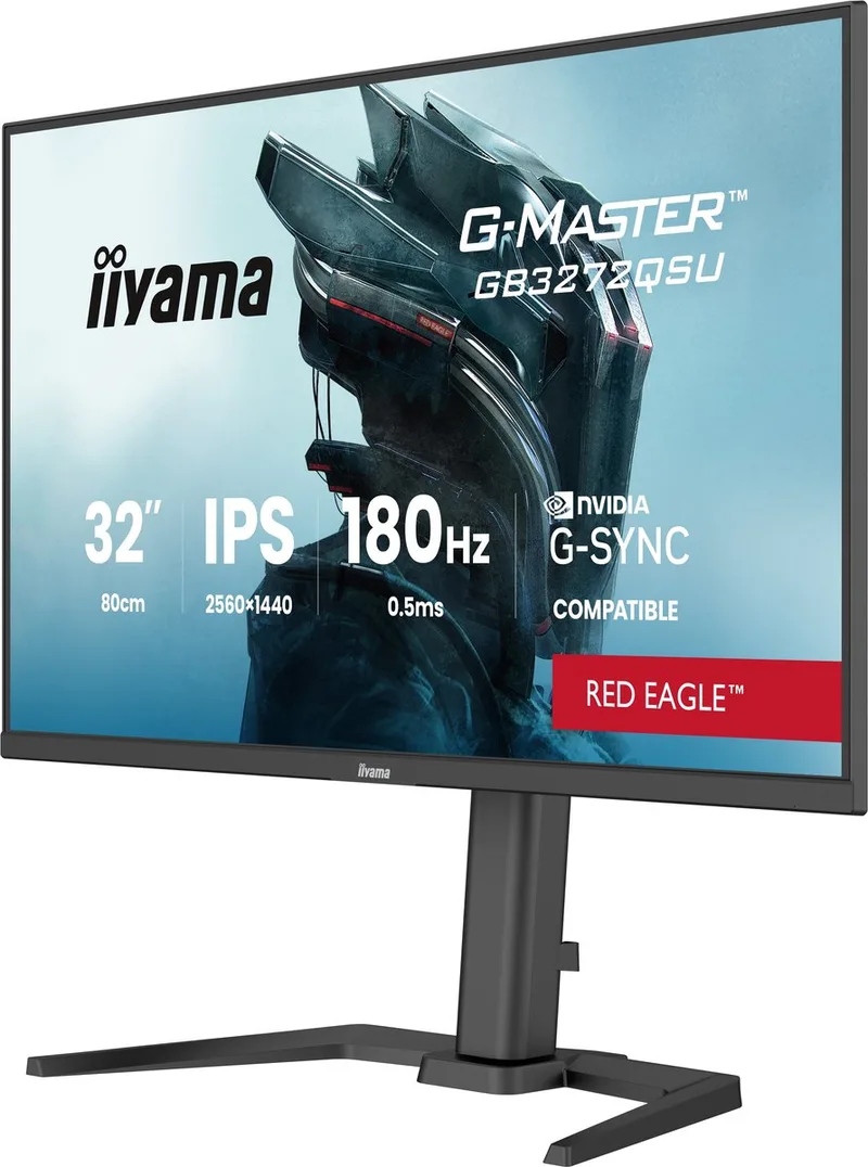G-Master GB3272QSU-B1 Red Eagle - 32 inch - QHD - IPS - 180 Hz - Verstelbaar - HDR 10 - G-Sync Compatible by iiyama, Black – cover