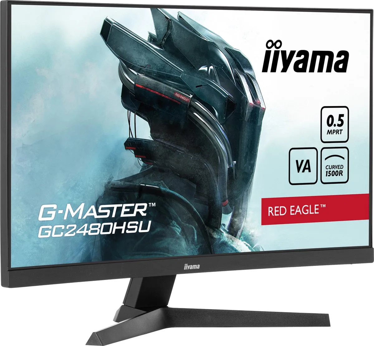 G-Master GC2480HSU-B1 Red Eagle - 24 inch - Full HD - VA - 180 Hz - Curved fra iiyama, Sort – cover