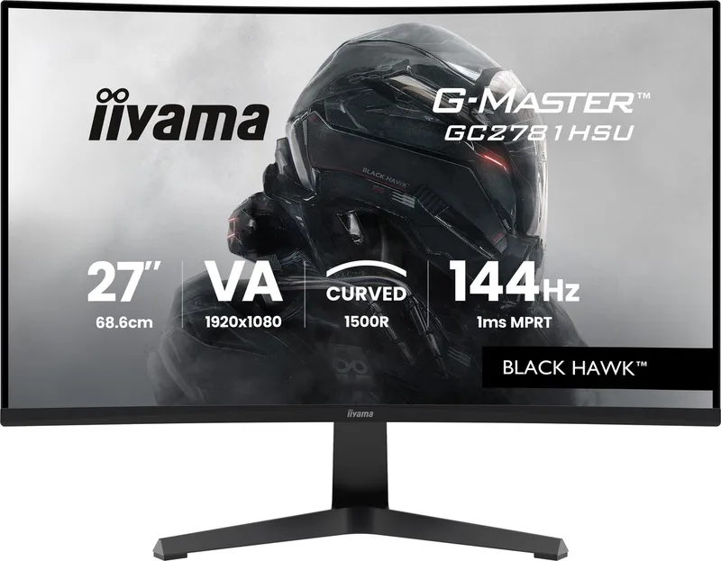G-Master GC2781HSU-B1 Black Hawk - 27 inch - Full HD - VA - 144Hz - - Curved - 1ms by iiyama, Black – cover