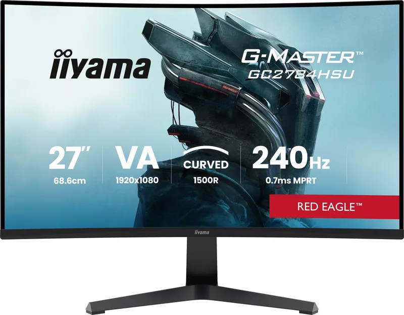 G-Master GC2784HSU-B1 Red Eagle - 27 inch - Full HD - VA - 240Hz - - Curved - HDMI 2.1, HDR10 by iiyama, Black – cover