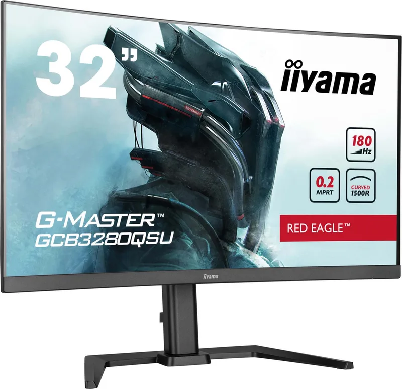 G-Master GCB3280QSU-B2 Red Eagle - 32 inch - QHD - VA - 180 Hz - Verstelbaar - Curved de iiyama, Noir – jaquette