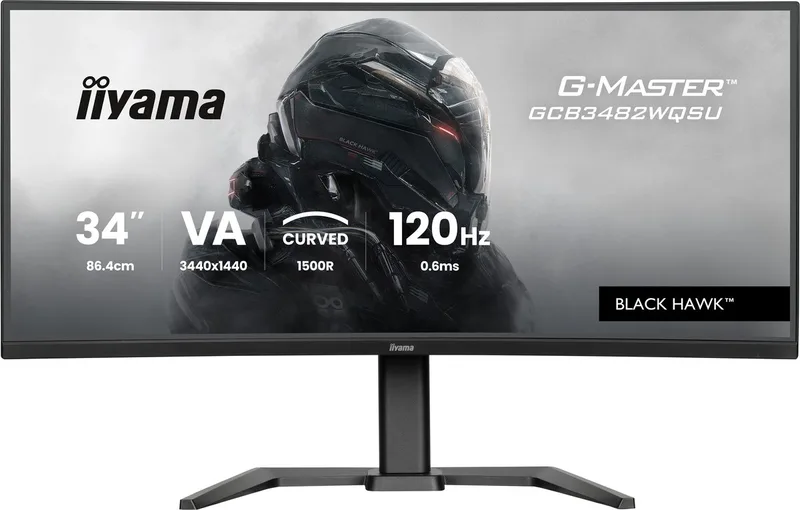 G-Master GCB3482WQSU-B1 Black Hawk - 34 inch - WQHD - VA - 120 Hz - Verstelbaar - Curved by iiyama, Black – cover